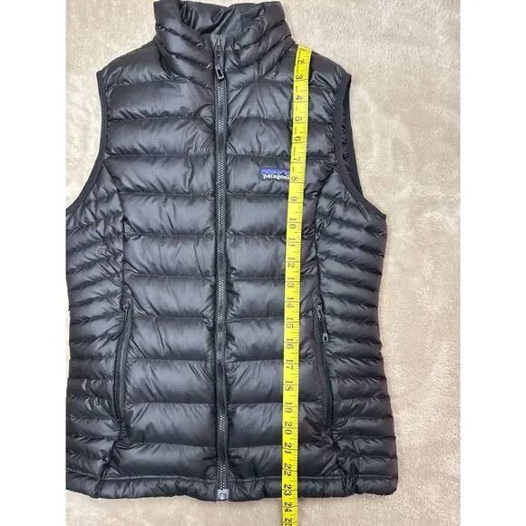 Patagonia Down Sweater Vest Puffer Insulated Full Zip Womens XS Black - Picture 5 of 6